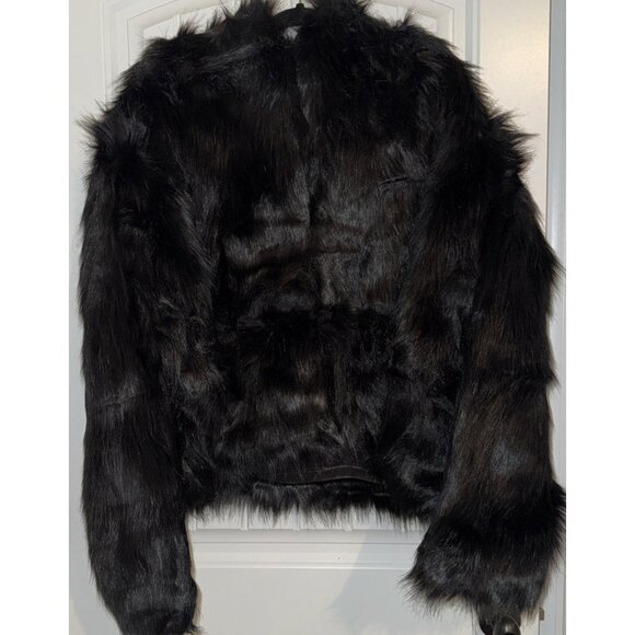 Killstar Womens Faux Fur Coat Jacket 4XL 4X Nightmare Nemesis Cropped Black NWT - Picture 8 of 11